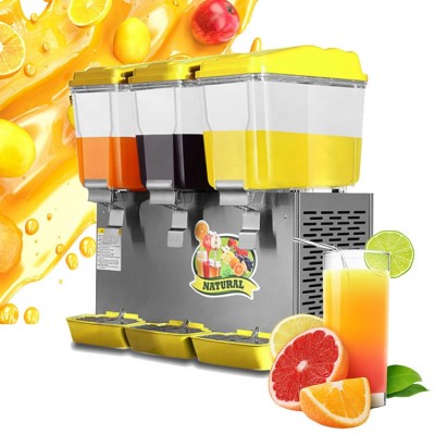 easy to operate restaurant 16L juice beverage dispenser 2 tanks cold hot automatic drink dispenser