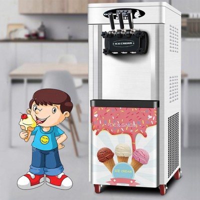 stainless steel 2+1 mixed flavors ice cream machine / soft service ice cream machine